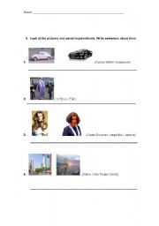 English Worksheet: Comparative Degree