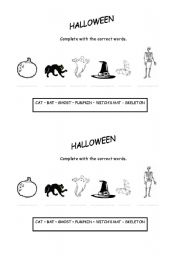 English Worksheet: Halloween Vocabulary