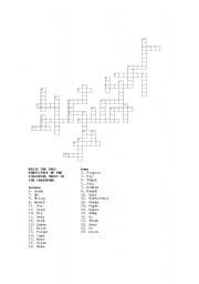 English Worksheet: PAST PARTICIPLE VERB CROSSWORD