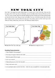 English Worksheet: new york city