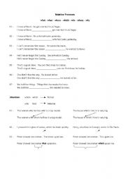 English worksheet: Relative Pronouns