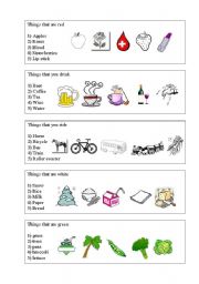 English Worksheet: Things that are.....