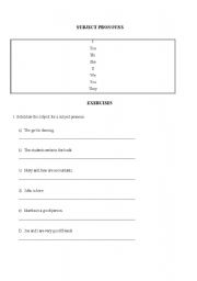 English Worksheet: Subject Pronoun