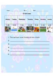 English worksheet: time