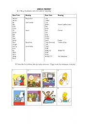 English Worksheet: present simple activity
