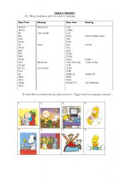 English worksheet: present simple activity