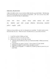 English worksheet: Adjectives - My best friend