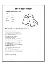 English Worksheet: Ghost Poems