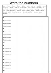 English Worksheet: writing