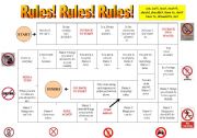 English Worksheet: Rules game