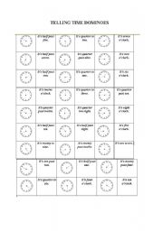 Telling Time dominoes corrected - working :D