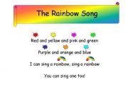 English Worksheet: The Rainbow Song