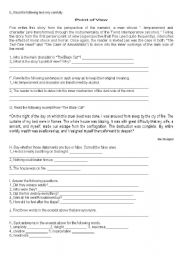 English Worksheet: Poes The Black Cat, part 2