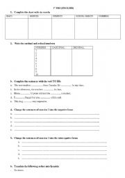 English Worksheet: NUMBERS, TO BE, TO HAVE, QUESTIONS AND READING