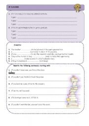 English Worksheet: Conditionals - If clauses 1,2 and 3