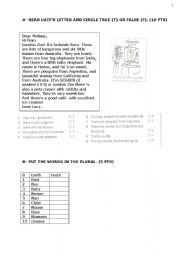 English worksheet: exam