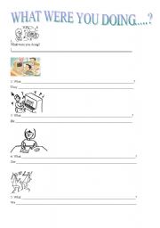 English worksheet: Past Continuous 