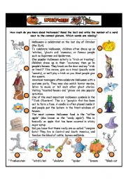 English Worksheet: Halloween