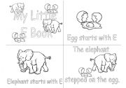 English Worksheet: E alphabet book