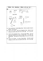 English worksheet: direction