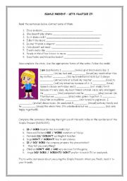 English Worksheet: Simple Present grammar