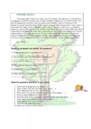 English Worksheet: PAST TENSES