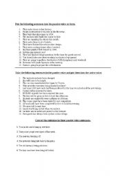 English worksheet: passive voice