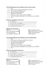 English Worksheet: Phone conversation