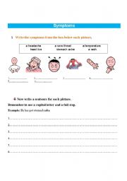 English Worksheet: symptoms