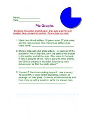 English worksheet: Pie Graphs