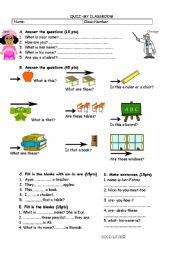 English Worksheet: my classroom-to be