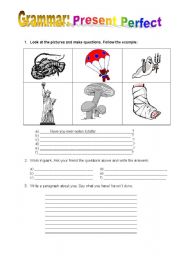 English worksheet: Present Perfect - Interaction