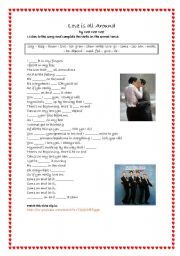 English Worksheet: Song Love is all around by wet  wet wet