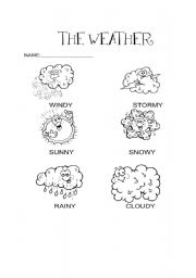 English Worksheet: the weather