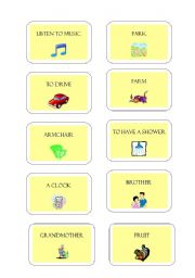 English Worksheet: PICTIONARY GAME 3