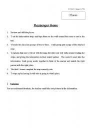 English worksheet: Where are they  going? / Messenger Game [part 1]