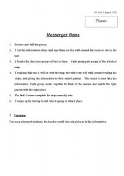 English Worksheet: Where are they  going? / Messenger Game [part 1]