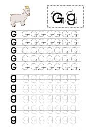 English Worksheet: Writing Foundation Worksheet G-I 