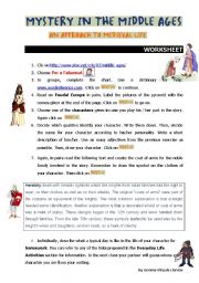 English Worksheet: Mystery in the Middle Ages