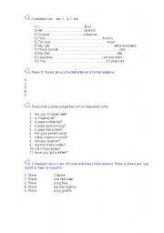English Worksheet: Pre-test elementary 
