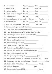 English Worksheet: contradictions