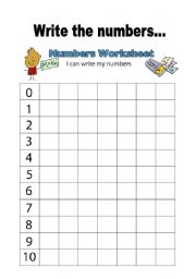 English worksheet: numbers worksheet