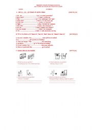 English Worksheet: Turkish Government School 7th grade English Exam