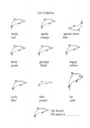 English worksheet: Ten dolphins