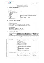English worksheet: Past tense in negative and interrogative form
