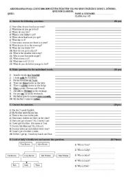 English Worksheet: present simple