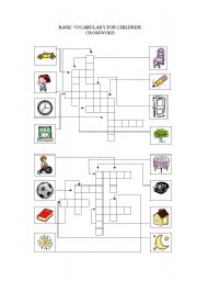 English Worksheet: basic vocabulary for children