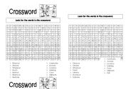 English Worksheet: Crossword