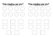 English worksheet: How creative are you?