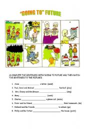 English Worksheet: GOING TO FUTURE